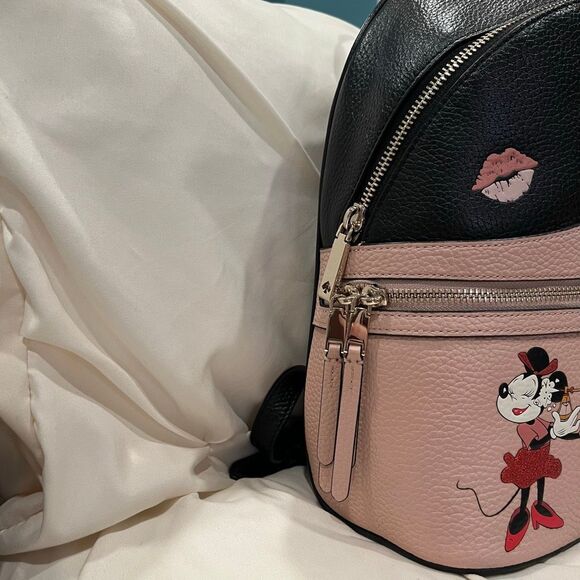 Kate Spade X Disney Minnie Mouse Limited Edition Medium Leather Backpack EUC - Picture 3 of 8